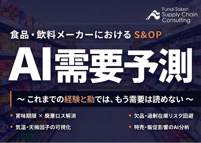 利益に直結する「食品業界向けAI需要予測コンサルティング」の提供を開始しました｜株式会社船井総研サプライチェーンコンサルティング