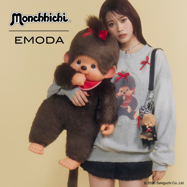 「EMODA（エモダ）」人気キャラクター「モンチッチ」と初のコラボレーションが実現。Z世代のファッションアイコン・瀬川陽菜乃さんをLOOKモデルに起用