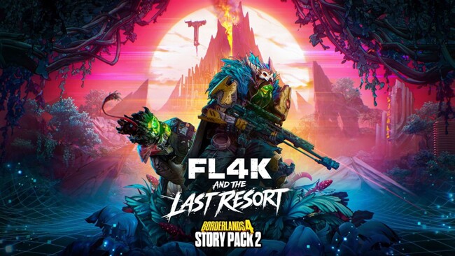 『ボーダーランズ(R)4』の「ストーリーパック2：FL4Kと忘却のリゾート」が9月10日に登場。新たなヴォルト・ハンターと 「お尋ね者パック5：アマーラと悪逆の影」も同時に配信開始