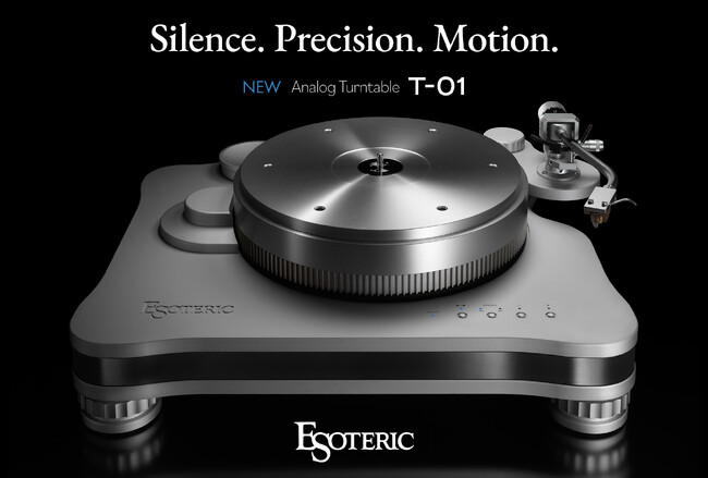 独自の非接触駆動方式「ESOTERIC MagneDrive」を採用した アナログターンテーブル「T-01」を発売