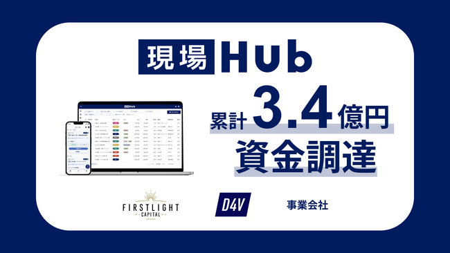 現場Hub、事業会社を新規投資家に迎え7,000万円の資金調達を実施
