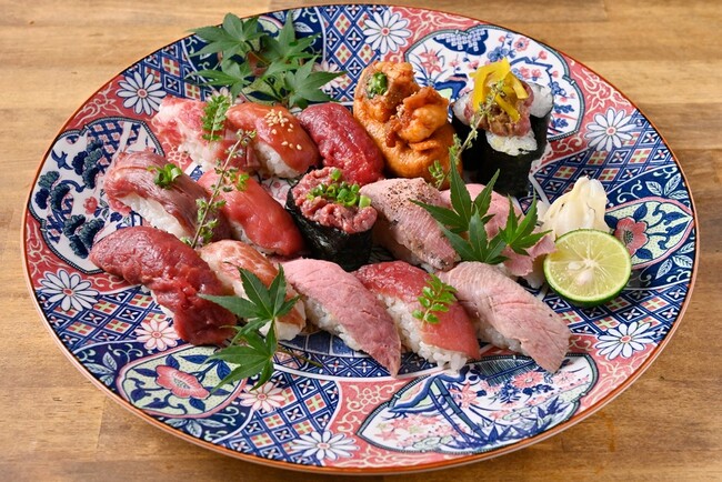 肉屋の、鮨。『炙りと握り 肉寿司本家 国分町店』9月2日（水）オープン　武蔵小杉店・お初天神店に続く3号店が仙台 国分町に誕生