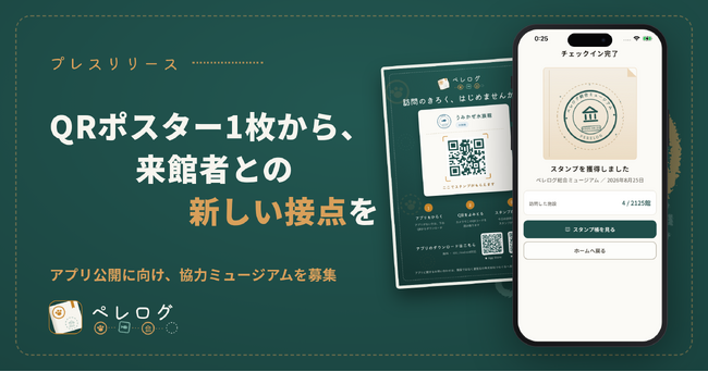 ミュージアム応援プラットフォーム「ペレログ」、アプリ公開に向け協力ミュージアムを募集