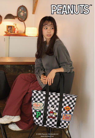 【PEANUTS】JOE COOLのワッペン刺繍が目を惹く！キャッチーなパターン柄「トートバッグ」全3種類が新登場！