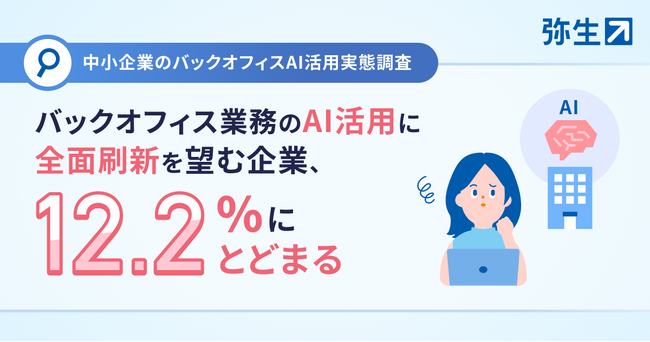 バックオフィス業務のAI活用に全面刷新を望む企業は12.2％。バックオフィス人材951名の実態調査