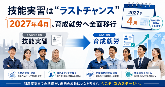 技能実習は“ラストチャンス” ― 2027年4月、育成就労へ全面移行