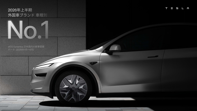 外国車ブランド 車種別No.1*は、テスラ Model Y