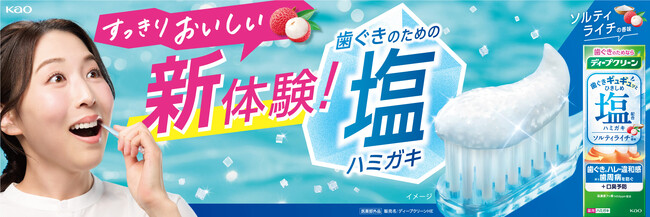 新体験！“ソルティライチ”の香味で、すっきりおいしい塩ハミガキ誕生　歯ぐきをギュギュッとひきしめ、歯周病*1 を防ぐ　『ディープクリーン 薬用ハミガキ ひきしめ塩』新発売