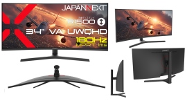JAPANNEXTが34" VAパネル 180Hz アスペクト比21:9のUWQHD湾曲ウルトラワイドゲーミングモニターを49,980円で8月27日(木)に発売 JAPANNEXTが34" VAパネル 180Hz アスペクト比21:9のUWQHD湾曲ウルトラワイドゲーミングモニターを49,980円で8月27日(木)に発売