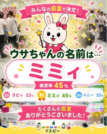 『イエビー』来場者投票で新キャラクター名が「ミミィ」に決定