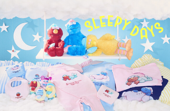 【セサミストリートマーケット】9/3「睡眠の日」にちなんだ「SLEEPY DAYS」セサミストリートの仲間たちがぐっすり眠る姿に癒されるリラックスムードあふれるコレクションが新登場〈9月3日(木)〉