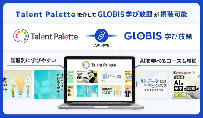 GLOBIS 学び放題がタレントマネジメントシステム「Talent Palette」と連携　4,900超の学習コースを提供開始、組織の学習体験と人材育成管理の一元化を支援