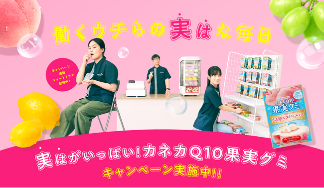 カネカQ10果実グミパッケージリニューアル記念！“ポルノグラフィティ13thアルバム「果実」”との「果実コラボ」が実現した『“実は”がいっぱい！カネカQ10果実グミキャンペーン』を実施