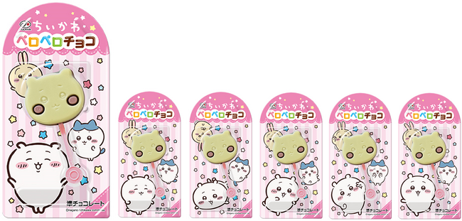 人気キャラクター「ちいかわ」の顔の形をした棒付きチョコレート「アニメちいかわペロペロチョコ」