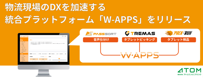 物流現場のDXを加速する統合プラットフォームである出荷改善ソリューション「W-APPS（ワップス）」をリリース