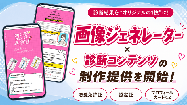 ユーザーの写真や情報が結果画像に。パーソナライズ型診断コンテンツの制作提供を開始!
