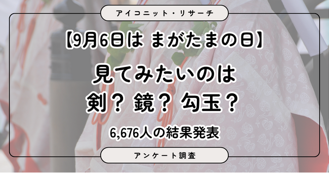 【9月6日はまがたまの日】勾玉は約6割が形を知る一方、三種の神器をすべて知るのは約4人に1人　6,676人に聞いてみた【SEO・AIO時代に効く一次データ・アンケート調査受託】