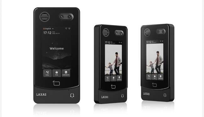 顔認証やスマホ遠隔解錠に対応！次世代AI顔認証IPインターホン「LAXAS S414」の販売を開始