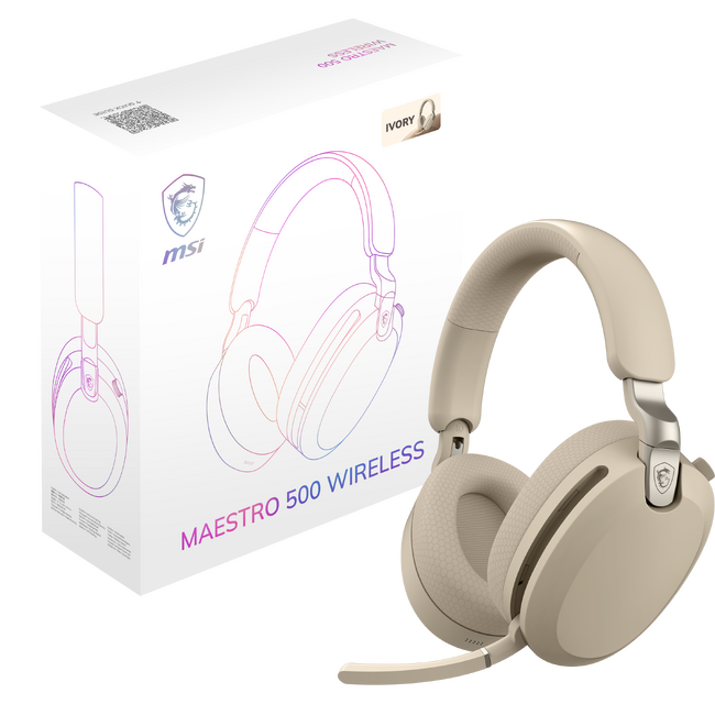 MSI、2つのノイズキャンセリング技術に対応したワイヤレスヘッドセット「MAESTRO 500 WIRELESS IVORY」を発売
