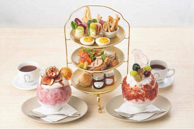 ニューヨークレストラン「サラベス」表参道店 吉祥寺のかき氷専門店「氷屋ぴぃす」とコラボ、2期にわけ、秋の味覚を楽しむスペシャルセットを販売