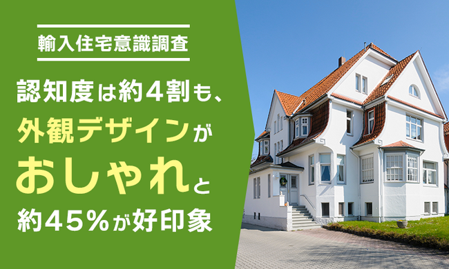 【輸入住宅意識調査】認知度は約4割も、外観デザインがおしゃれと約45%が好印象