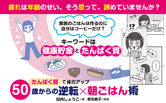 料理研究家なのに栄養失調!? 体力も気力もガタガタだった著者が一念発起し、試行錯誤した軌跡をまとめた実用書『たんぱく質で体力アップ　50歳からの逆転×朝ごはん術』が日東書院本社より発売