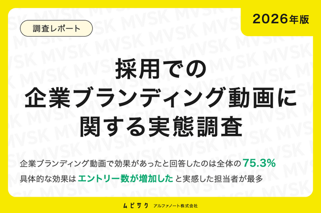【2026年版】採用での企業ブランディング動画に関する実態調査｜来期以降の活用シーンは「採用サイト・採用特設ページ」「求人媒体・求人情報サイト」が同率でトップに