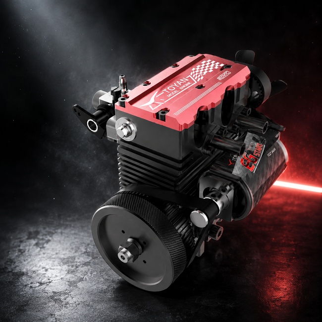 7cc直列2気筒を自分の手で始動へ。BLDB、SEMTO「ST-NF2／FS-L200AC」4ストロークエンジン組立キットを発売