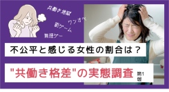 夫婦共働きでも平等ではない？女性の約７割が感じる「負担の偏り」｜”共働き格差”の実態調査（第1報）