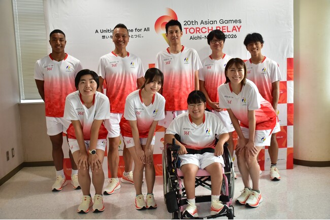 【第20回アジア競技大会(2026/愛知・名古屋)】桃月なしこさんら9人が豊橋市の街を聖火リレー