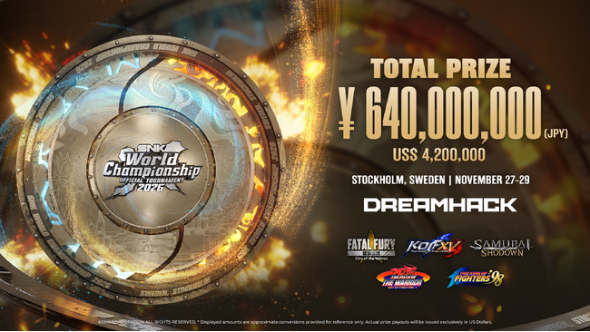 賞金総額約6億4千万円！SNK格闘ゲームの祭典「SNK World Championship 2026」の3タイトルのLCQと、2タイトルのオープントーナメントのエントリー受付を開始！