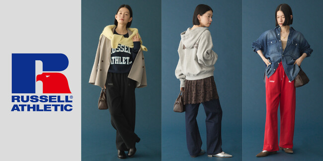 【AMERICAN HOLIC】「RUSSELL ATHLETIC」とのオリジナルアイテムが二度目の登場！秋気分を高めるスポーツテイストの新作アイテムを発売