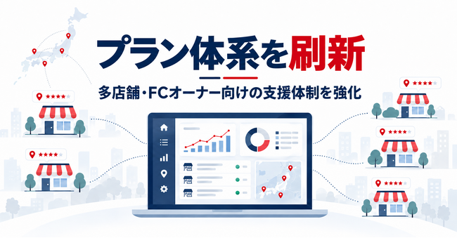 【９月14日開始】口コミロボ(TM)、プラン体系を刷新。多店舗・FCオーナー向けの支援体制を強化