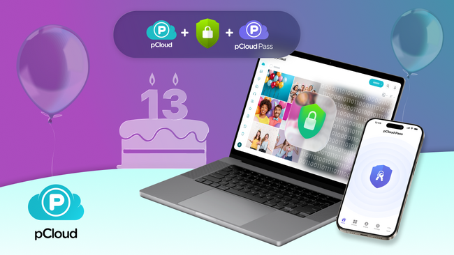 pCloud、創業13周年を記念し「500GBクラウドストレージ+パスワード管理+暗号化」の3-in-1バンドルを90日間無料提供