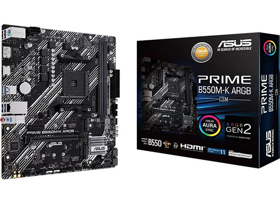 ASUSから、AMD B550チップセット搭載、充実した接続性を備えたMicroATXマザーボードマザーボード『PRIME B550M-K ARGB-CSM』を発売