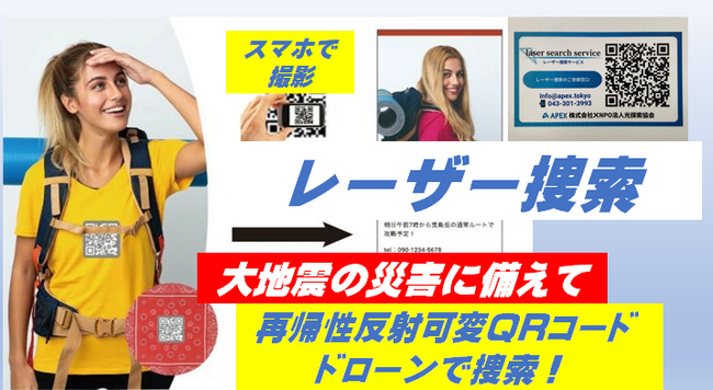 「大地震の災害で、あなたとペットの命を守る 」クラウドファンディング開始！ステッカーの応援購入で「レーザー捜索」のオプションを得る！