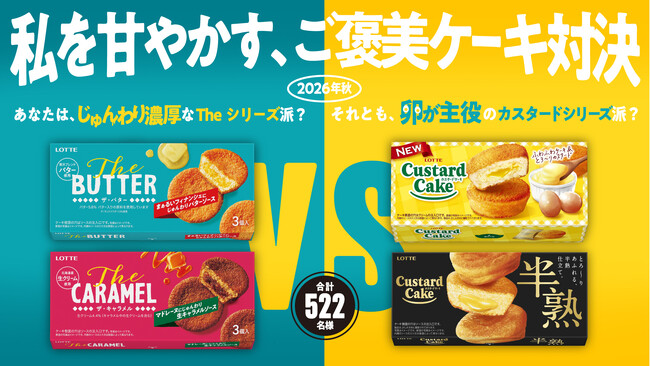 【私を甘やかす、ご褒美ケーキ対決】“40年愛される定番ブランド”か“ビスケット事業50年目の新ブランド”か？ 推しケーキ1年分などが当たるキャンペーン実施！