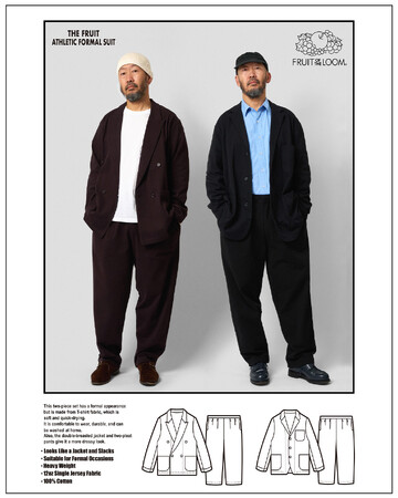 日本で即完売、世界で話題に。「Suit of the Loom」と呼ばれたFRUIT OF THE LOOM × 金子恵治の＜ATHLETIC FORMAL SUIT＞が進化