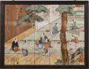 「学問・武芸図絵馬」(川西町玉庭・両皇大神宮蔵)【前期展示】 「学問・武芸図絵馬」(川西町玉庭・両皇大神宮蔵)【前期展示】