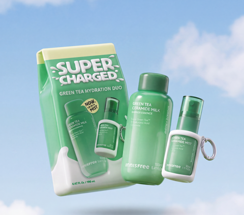 【INNISFREE】「グリーンティー セラミド ミルク エッセンストナー」発売1周年！ミルクミスト＆限定キーリング付きの数量限定セットが10月1日より発売
