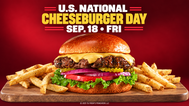 【TGI フライデーズ】ONE DAY ONLY！チーズも楽しさも、いつもの2倍。アメリカの「National Cheeseburger Day」を祝して、人気バーガー2品のチーズをダブルに！