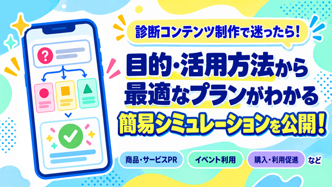 診断コンテンツ制作サービス「Makko」、目的・活用方法から自分に合ったプランがわかる「かんたんシミュレーション」を公開