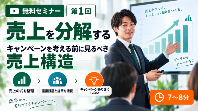 【無料公開】7分で学ぶ「キャンペーンを考える前に見るべき売上構造」｜「本より速い」消費者キャンペーン攻略 vol.1