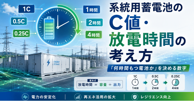 系統用蓄電池の「C値」とは何か――放電時間で変わる容量の見方を読み解くウェビナーを開催