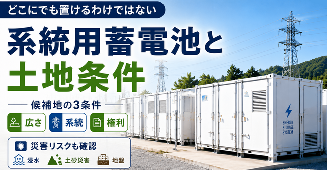 系統用蓄電池の立地に必要な「土地条件」とは――3つの必須条件を読み解くウェビナーを開催