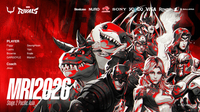 eスポーツチーム「REJECT」Marvel Rivals部門にMarve1が加入、『Ignite 2026 Stage 2 - Pacific Asia』に出場