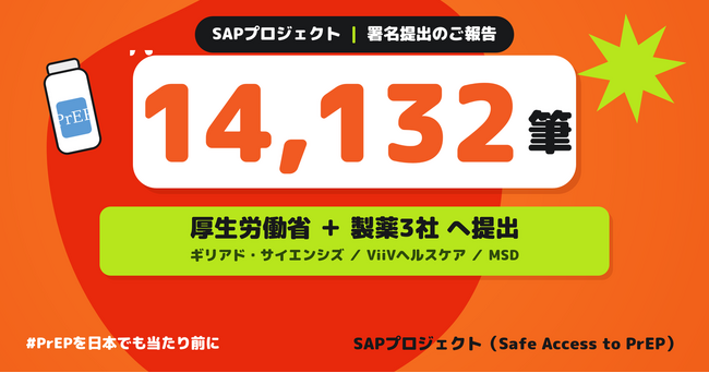 【取材のご案内】9月25日、HIV予防薬PrEPを求める署名14,132筆を厚生労働省へ提出します