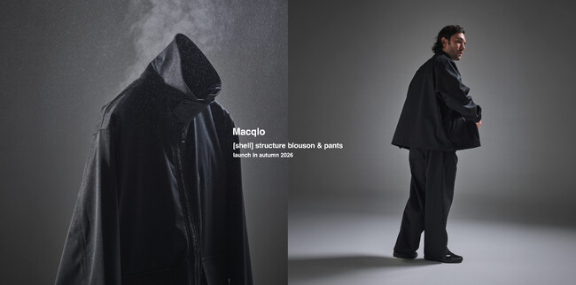 “黒×高機能”「Macqlo」、9/30(水)-10/6(火) ジェイアール京都伊勢丹にて期間限定ストアをオープン！新コンセプト「STRUCTURE SERIES」を京都“初”お披露目