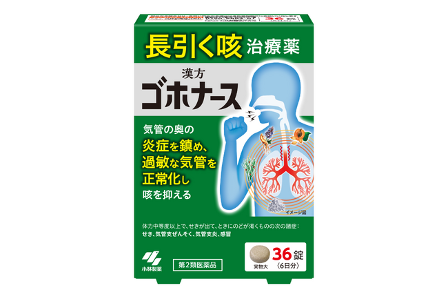 「治ってもまたぶり返す」*¹長引く咳の不安に寄り添う漢方薬「ゴホナース」（第2類医薬品）から6日分大容量タイプが登場