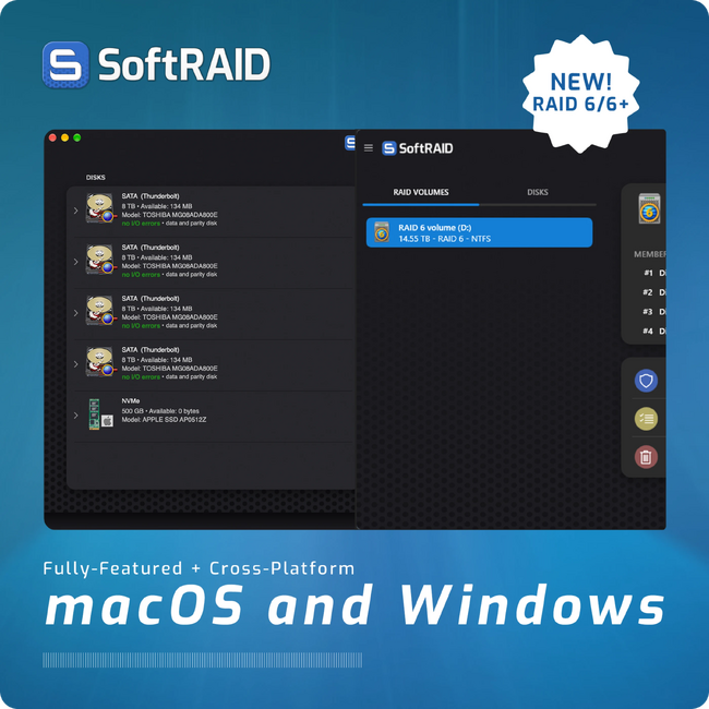 【Other World Computing】OWC SoftRAID 9を発表 ー RAID 6 搭載（for Mac and Windows）